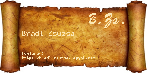 Bradl Zsuzsa névjegykártya